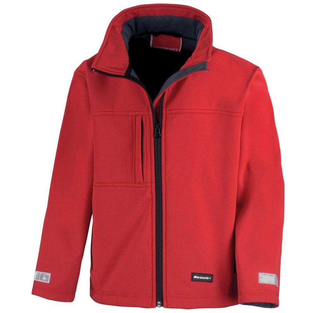 Result Childrens Unisex Waterproof Classic Softshell 3 Layer Jacket / Red